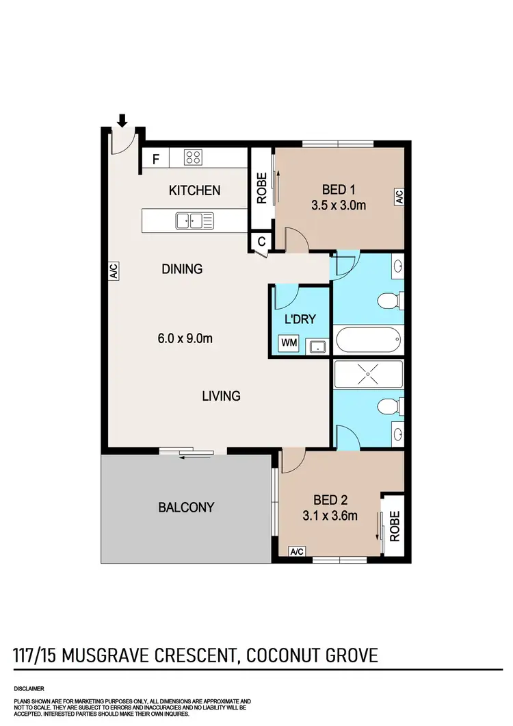 Floorplan of Homely apartment listing, 117/15 Musgrave Crescent, Coconut Grove NT 810