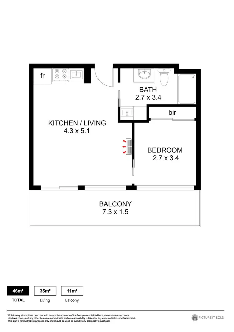 Floorplan of Homely apartment listing, 209/33 Warwick Street, Walkerville SA 5081