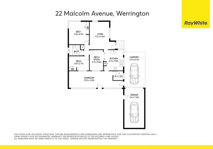 Floorplan of Homely house listing, 22 Malcolm Avenue, Werrington NSW 2747