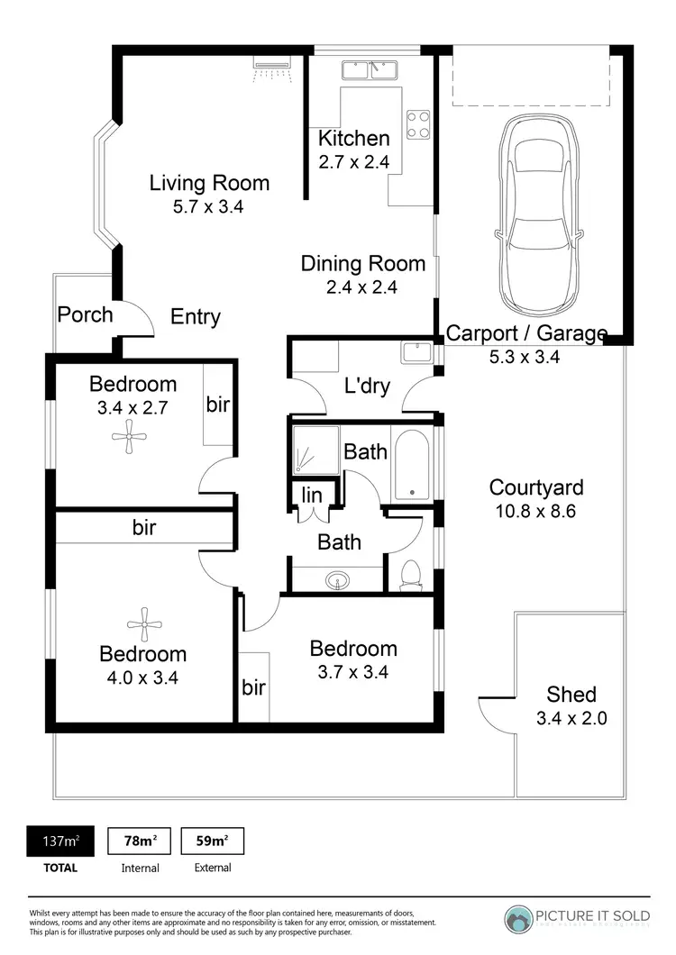 Floorplan of Homely unit listing, 1/6 Kenneth Avenue, Underdale SA 5032