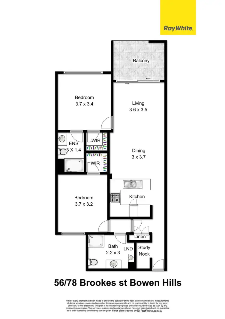 Floorplan of Homely apartment listing, 56/78 Brookes Street, Bowen Hills QLD 4006