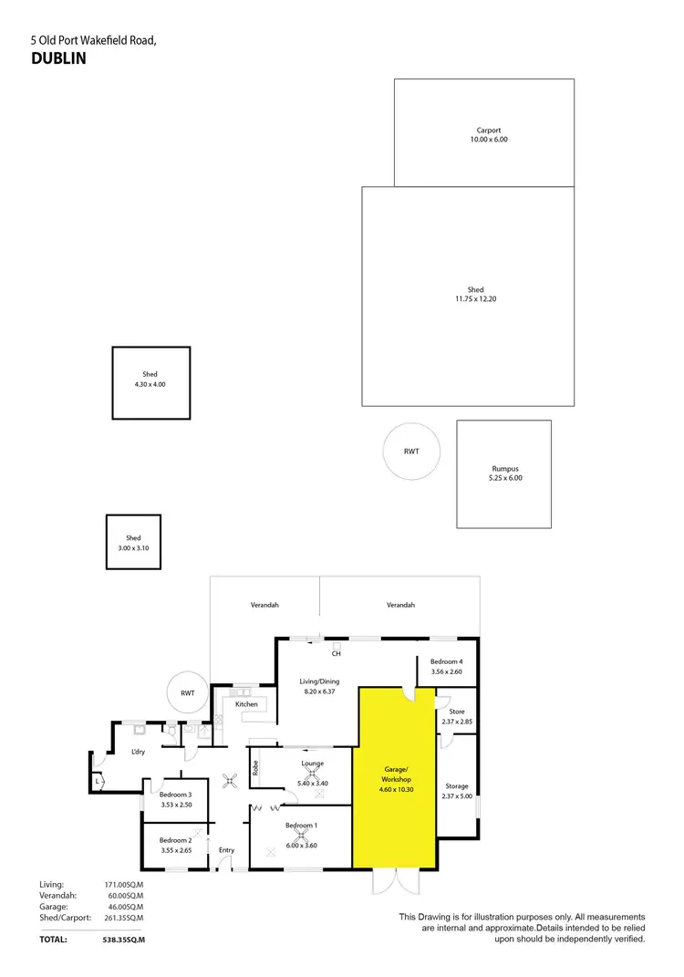 Floorplan of Homely house listing, 5 Old Port Wakefield Road, Dublin SA 5501