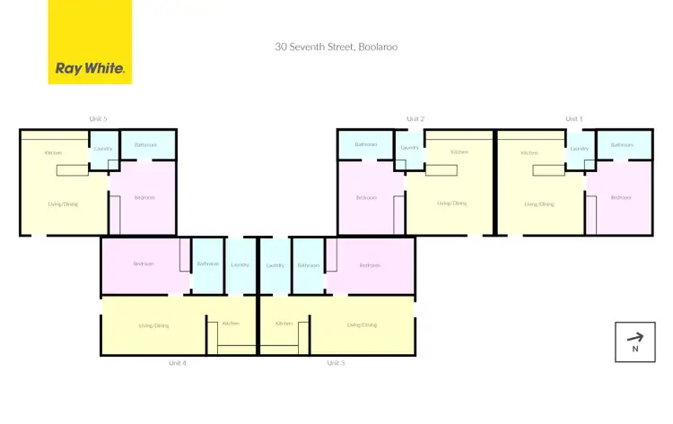 Floorplan of Homely block of units listing, 30 Seventh Street, Boolaroo NSW 2284