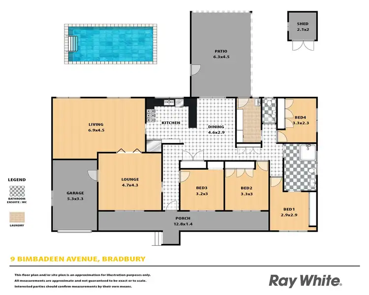 Floorplan of Homely house listing, 9 Bimbadeen Avenue, Bradbury NSW 2560