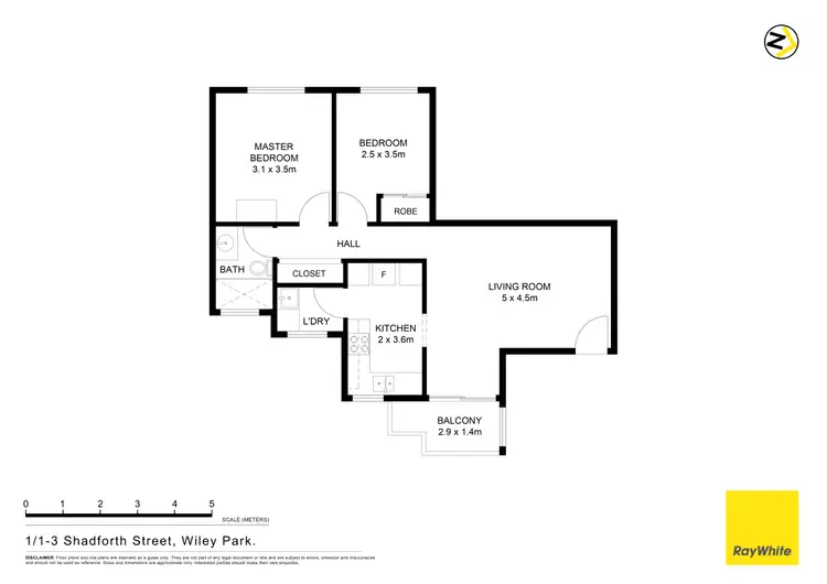 Floorplan of Homely unit listing, 1/1-3 Shadforth Street, Wiley Park NSW 2195