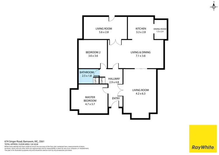 Floorplan of Homely rural property listing, 674 Singer Road, Bamawm VIC 3561