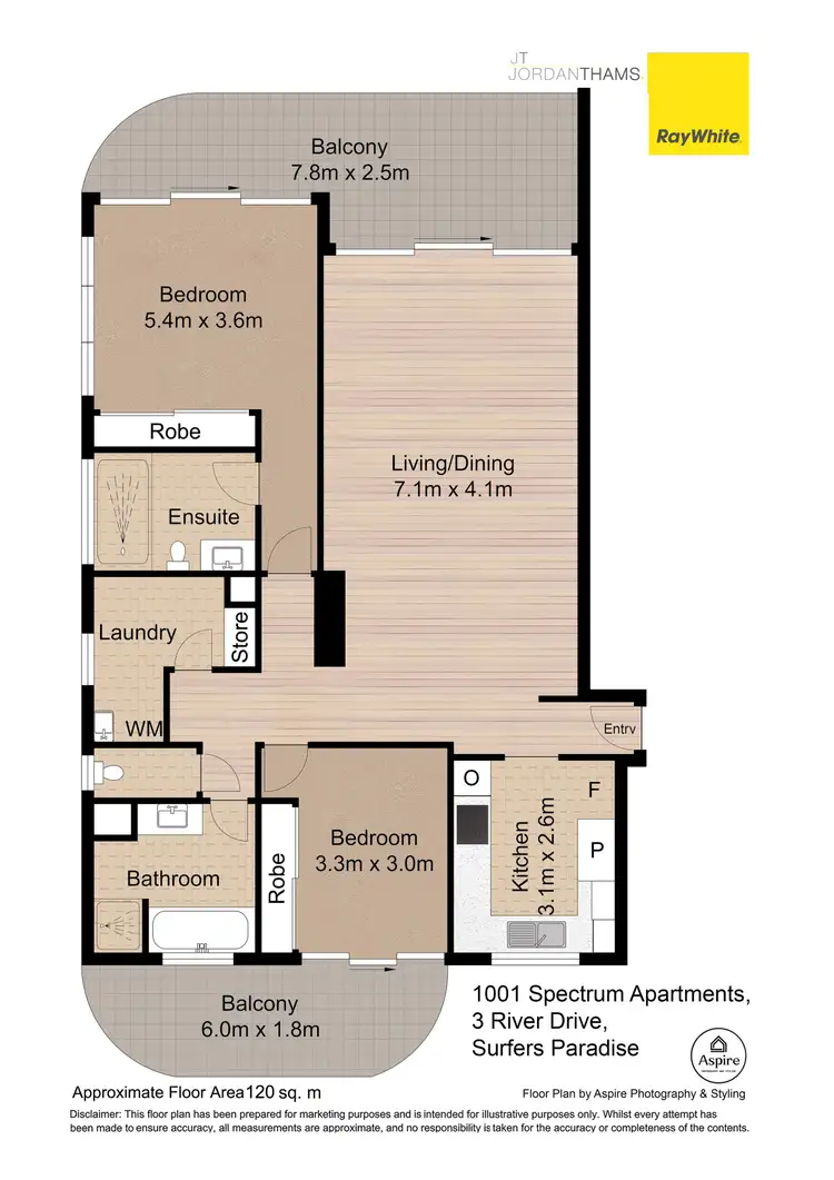 Floorplan of Homely apartment listing, 1001/3 River Drive, Surfers Paradise QLD 4217