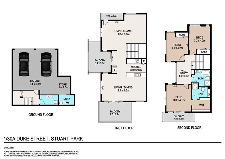 Floorplan of Homely townhouse listing, 1/30A Duke Street, Stuart Park NT 820