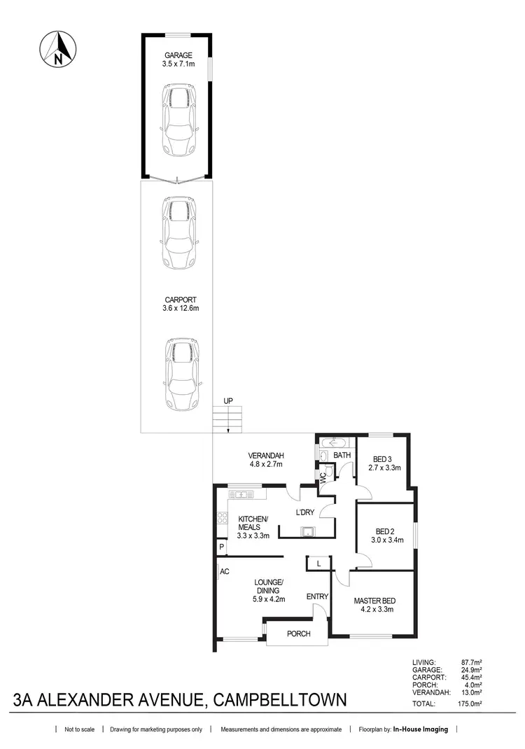 Floorplan of Homely house listing, 3A Alexander Avenue, Campbelltown SA 5074