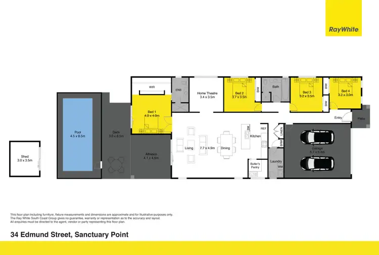Floorplan of Homely house listing, 34 Edmund Street, Sanctuary Point NSW 2540