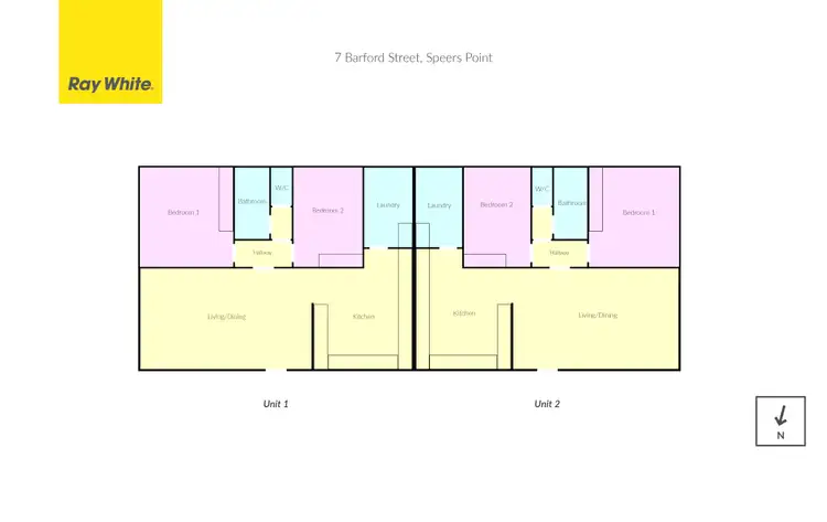 Floorplan of Homely block of units listing, 7 Barford Street, Speers Point NSW 2284