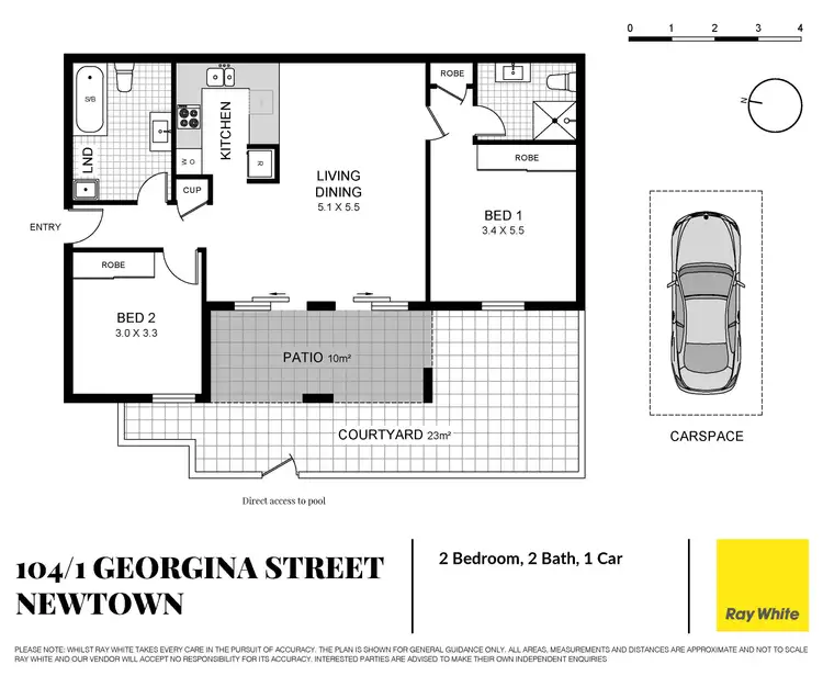 Floorplan of Homely apartment listing, 104/1 Georgina Street, Newtown NSW 2042