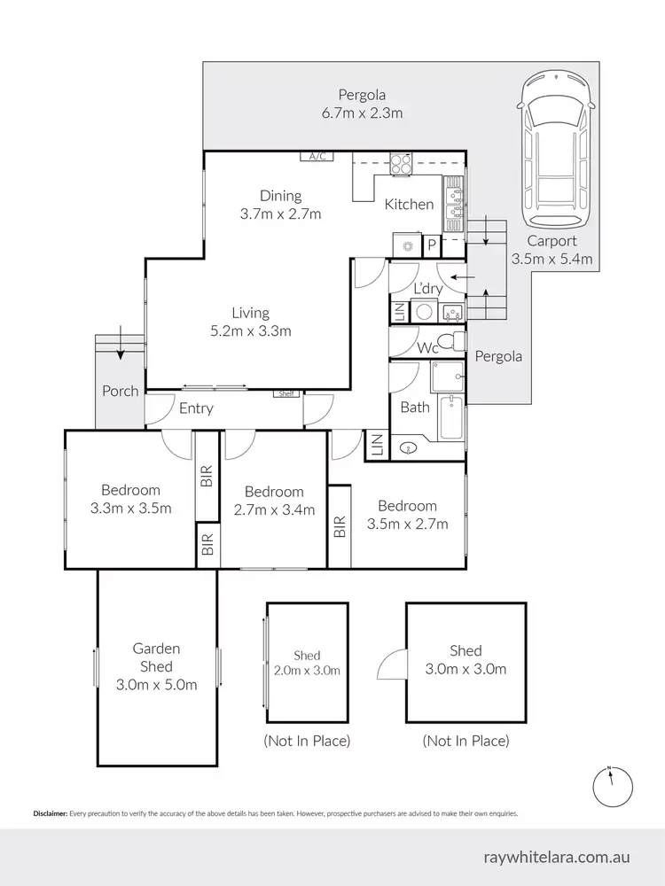 Floorplan of Homely house listing, 1 Lowrey Court, Corio VIC 3214