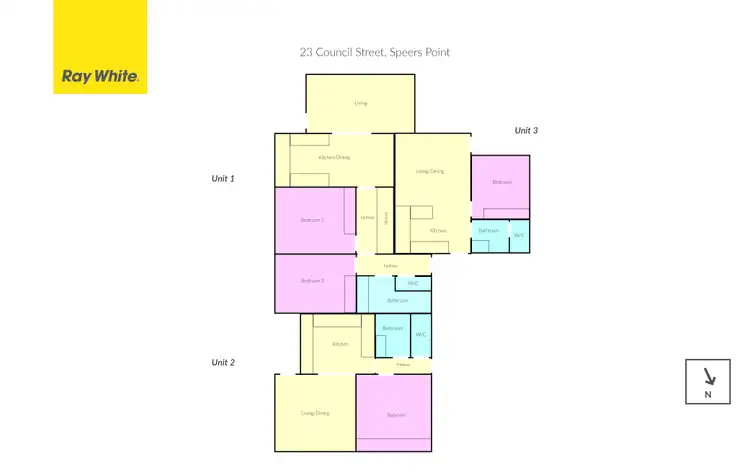 Floorplan of Homely block of units listing, 23 Council Street, Speers Point NSW 2284