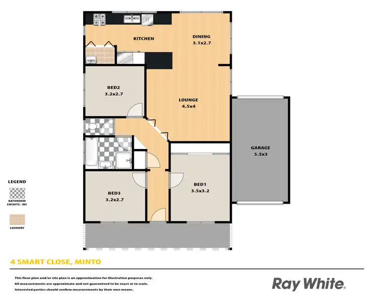 Floorplan of Homely house listing, 4 Smart Close, Minto NSW 2566