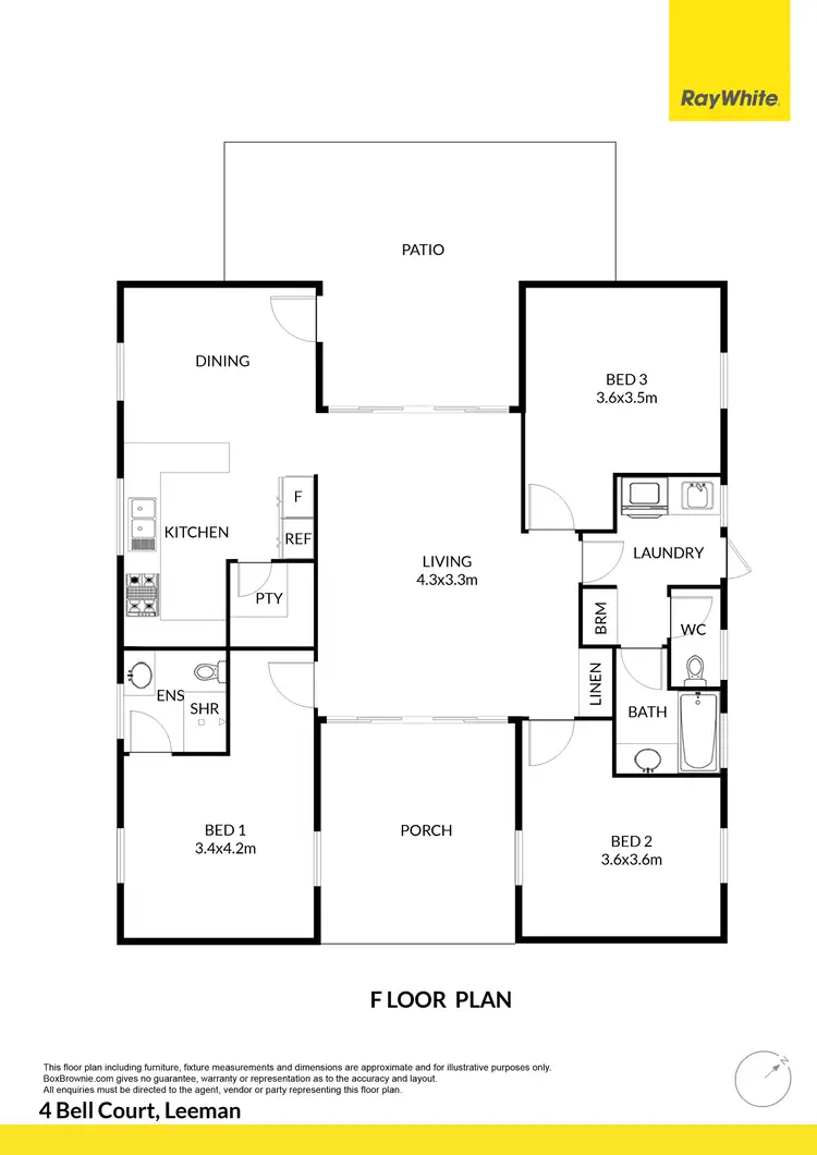 Floorplan of Homely house listing, 4 Bell Court, Leeman WA 6514