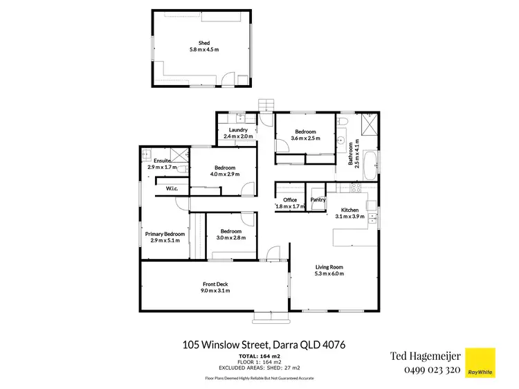 Floorplan of Homely house listing, 105 Winslow Street, Darra QLD 4076