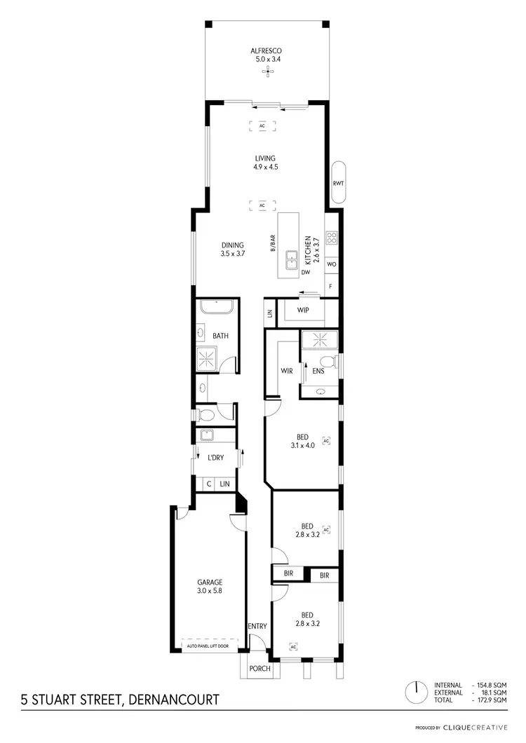 Floorplan of Homely house listing, 5 Stuart Street, Dernancourt SA 5075