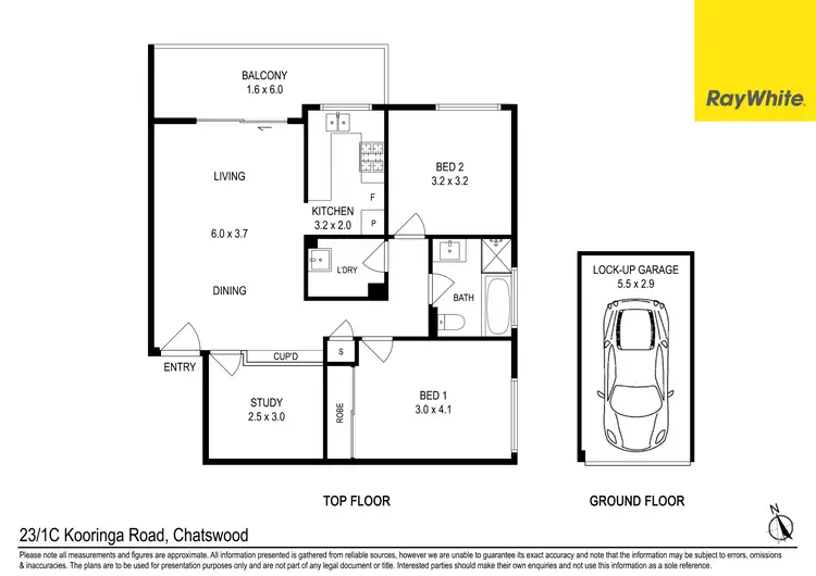 Floorplan of Homely unit listing, 23/1C Kooringa Road, Chatswood NSW 2067