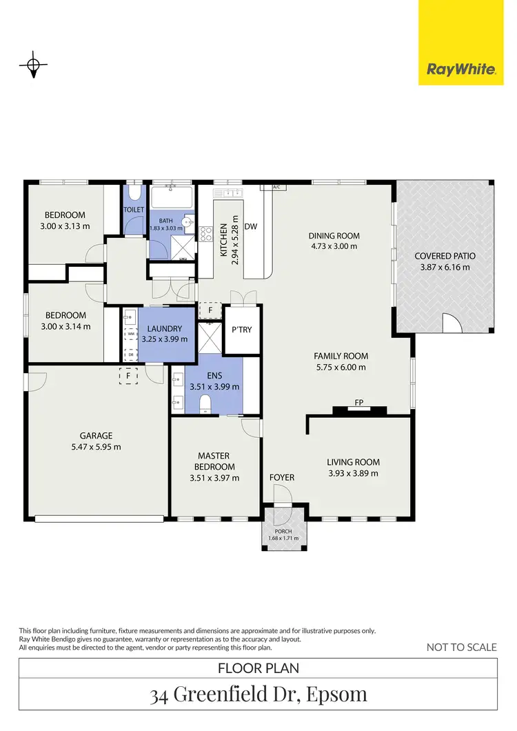 Floorplan of Homely house listing, 34 Greenfield Drive, Epsom VIC 3551