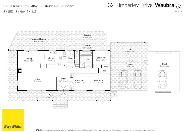 Floorplan of Homely house listing, 32 Kimberley Drive, Waubra VIC 3352