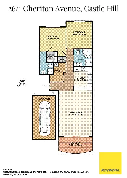 Floorplan of Homely apartment listing, 26/1 Cheriton Avenue, Castle Hill NSW 2154