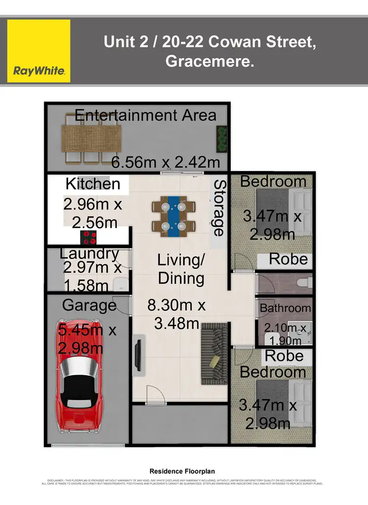 Floorplan of Homely unit listing, 2/20 Cowan Street, Gracemere QLD 4702