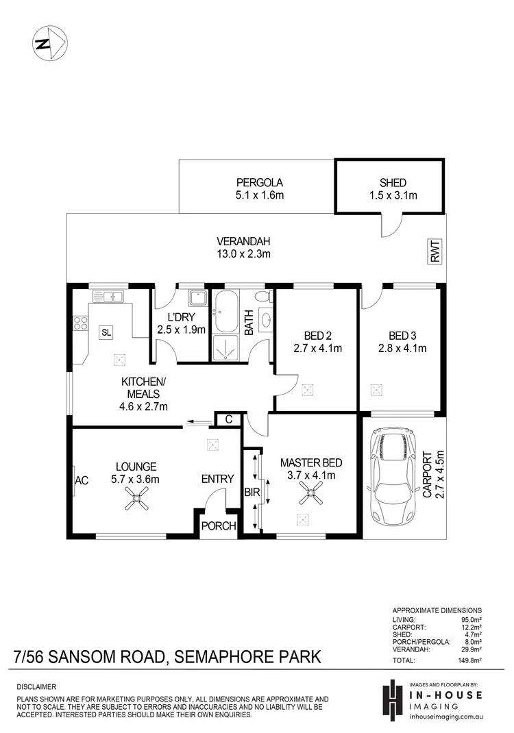 Floorplan of Homely unit listing, 7/56 Sansom Road, Semaphore Park SA 5019