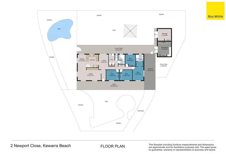 Floorplan of Homely house listing, 2 Newport Close, Kewarra Beach QLD 4879