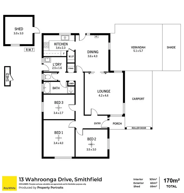 Floorplan of Homely house listing, 13 Wahroonga Drive, Smithfield SA 5114