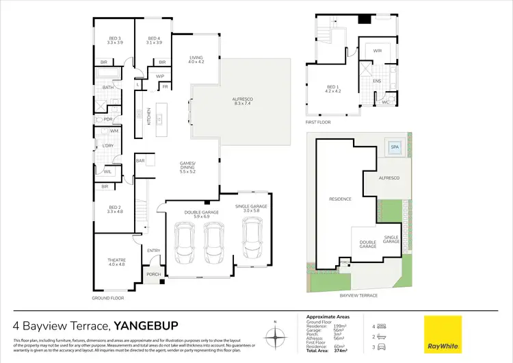 Floorplan of Homely house listing, 4 Bayview Terrace, Yangebup WA 6164