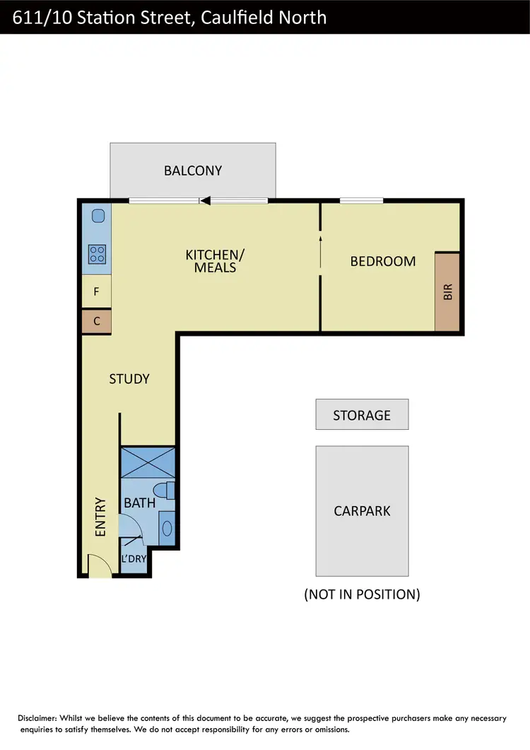 Floorplan of Homely apartment listing, 611/10 Station Street, Caulfield North VIC 3161