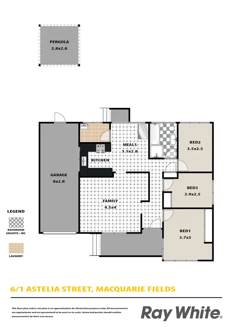 Floorplan of Homely villa listing, 6/1 Astelia Street, Macquarie Fields NSW 2564