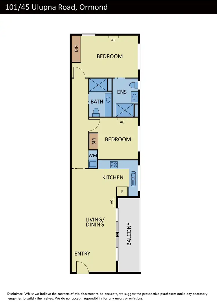Floorplan of Homely apartment listing, 101/45 Ulupna Road, Ormond VIC 3204