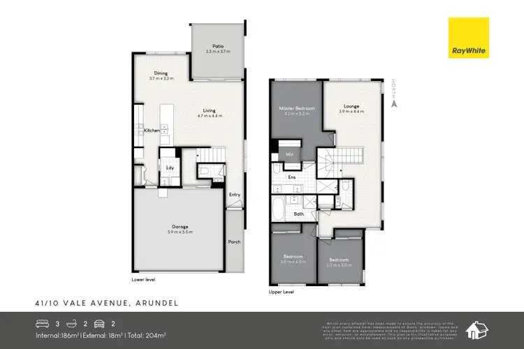 Floorplan of Homely townhouse listing, 41/10 Vale Avenue, Arundel QLD 4214