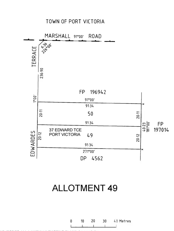 Floorplan of Homely land listing, 37 Edwardes Terrace, Port Victoria SA 5573