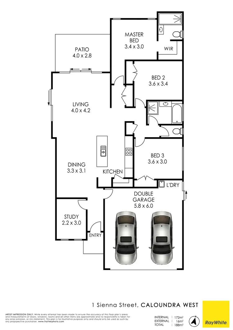 Floorplan of Homely house listing, 1 Sienna Street, Caloundra West QLD 4551
