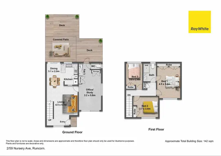 Floorplan of Homely townhouse listing, 2/59 Nursery Avenue, Runcorn QLD 4113