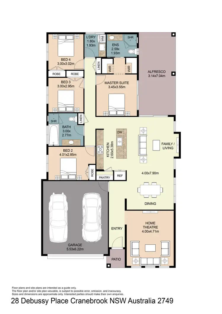 Floorplan of Homely house listing, 28 Debussy Place, Cranebrook NSW 2749