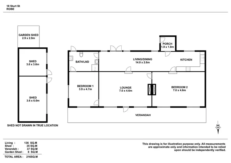 Floorplan of Homely house listing, 18 Sturt Street, Robe SA 5276