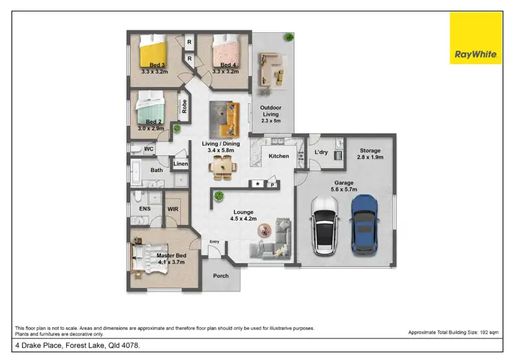Floorplan of Homely house listing, 4 Drake Place, Forest Lake QLD 4078