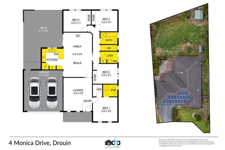 Floorplan of Homely house listing, 4 Monica Drive, Drouin VIC 3818