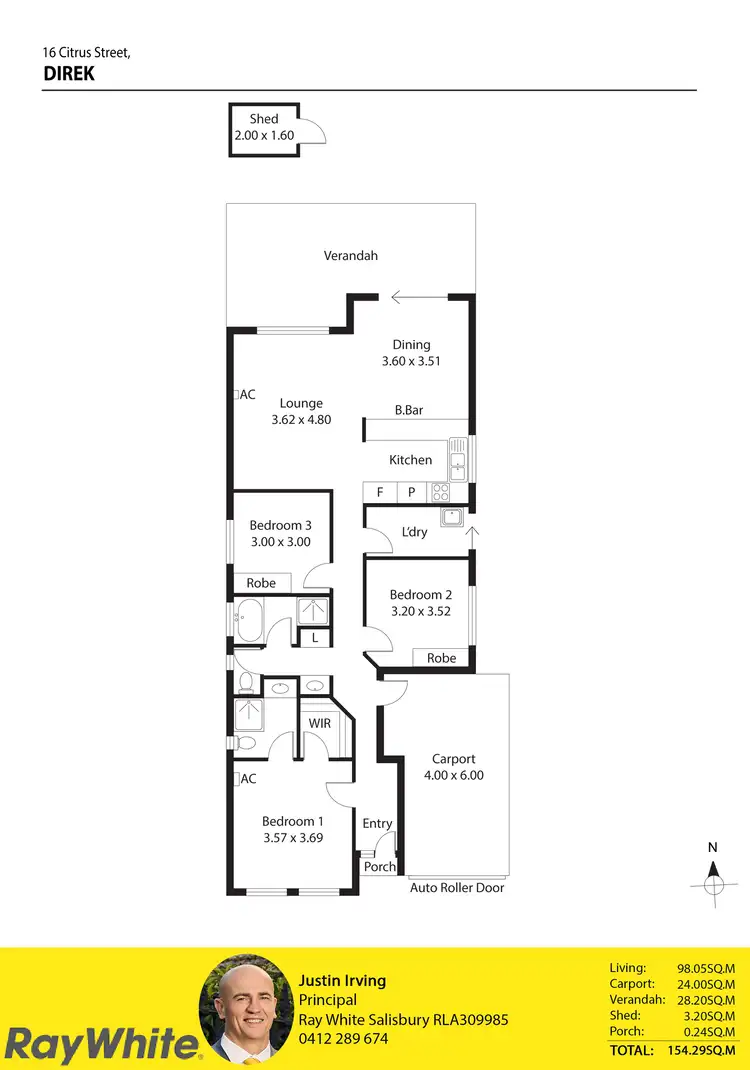 Floorplan of Homely house listing, 16 Citrus Street, Direk SA 5110