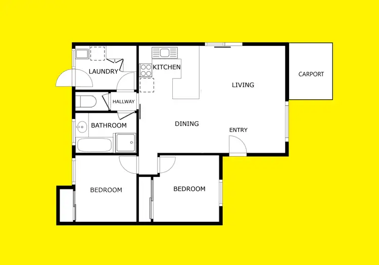 Floorplan of Homely unit listing, 2/422 Etiwanda Avenue, Mildura VIC 3500