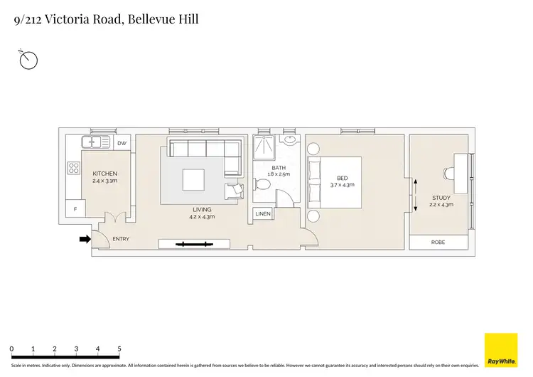 Floorplan of Homely apartment listing, 9/212 Victoria Road, Bellevue Hill NSW 2023