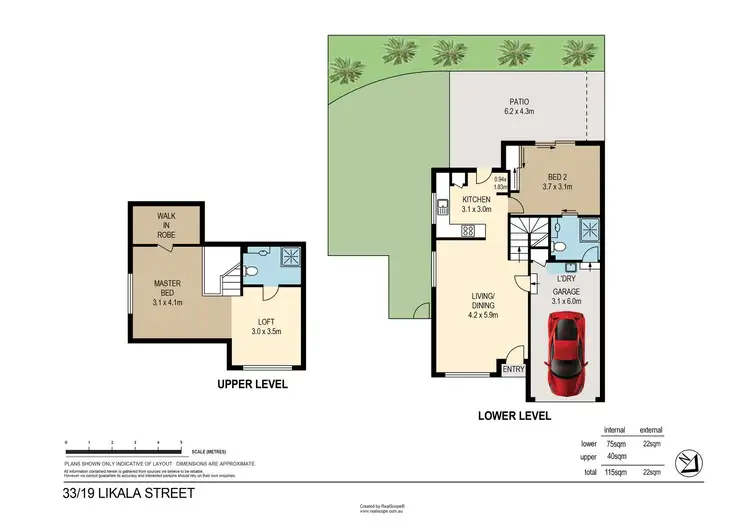 Floorplan of Homely townhouse listing, 33/19 Likala Street, Wishart QLD 4122