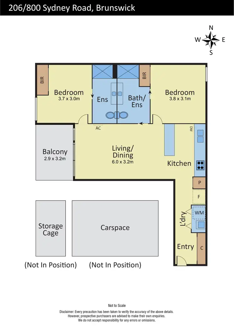 Floorplan of Homely apartment listing, 206/800 Sydney Road, Brunswick VIC 3056