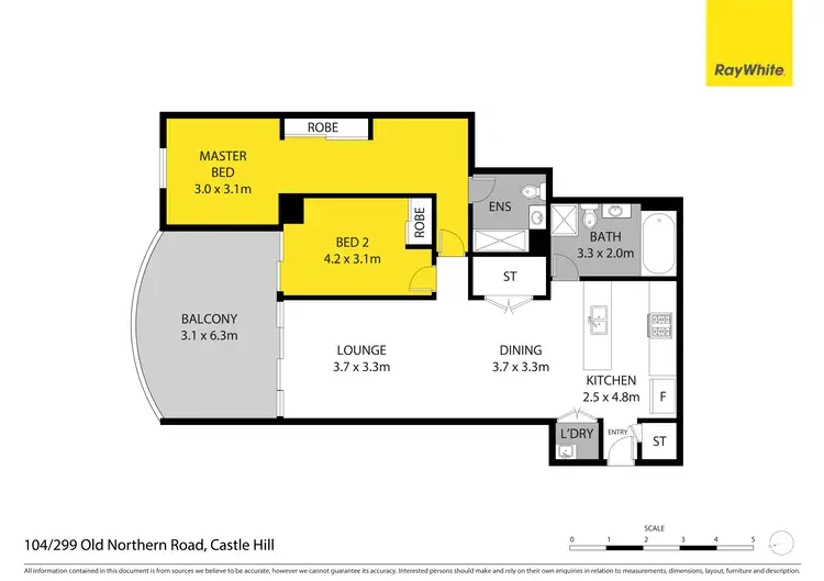 Floorplan of Homely unit listing, 104/299 Old Northern Road, Castle Hill NSW 2154