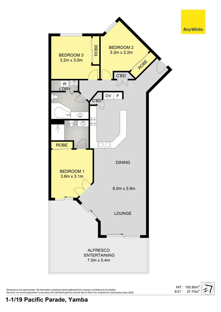 Floorplan of Homely apartment listing, B1 U1/18-19 Pacific Parade, Yamba NSW 2464