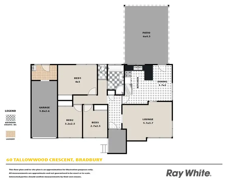 Floorplan of Homely house listing, 60 Tallowwood Crescent, Bradbury NSW 2560